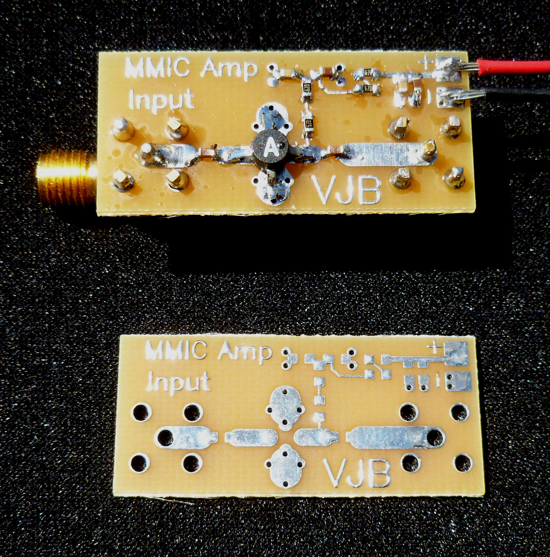 MMIC example with SMA connections